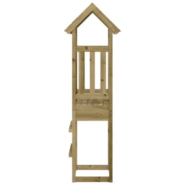 vidaXL Πύργος Παιχνιδιού 52,5x46,5x206,5 εκ. Μασίφ Εμποτ. Ξύλο Πεύκου