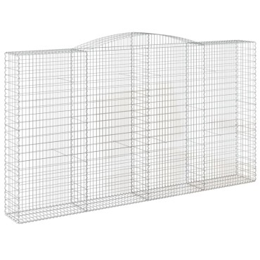vidaXL Συρματοκιβώτια Τοξωτά 7 τεμ. 400x50x220/240 εκ. Γαλβαν. Ατσάλι