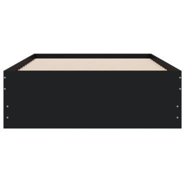 vidaXL Πλαίσιο Κρεβατιού με Συρτάρια Μαύρο 90x190 εκ. Επεξ. Ξύλο
