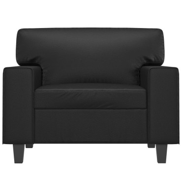 vidaXL Πολυθρόνα Μαύρη από Συνθετικό Δέρμα 94x77x80cm 1 τεμ. Γωνιακός