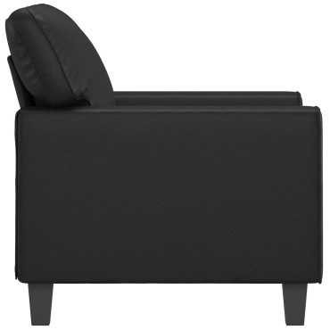 vidaXL Πολυθρόνα Μαύρη από Συνθετικό Δέρμα 94x77x80cm 1 τεμ. Γωνιακός