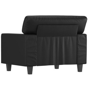 vidaXL Πολυθρόνα Μαύρη από Συνθετικό Δέρμα 94x77x80cm 1 τεμ. Γωνιακός