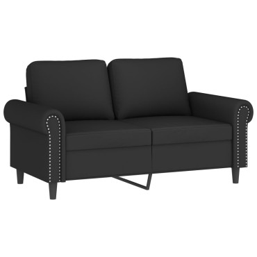 vidaXL Καναπές Διθέσιος Μαύρο Βελούδινος 152x77x80cm 1 τεμ.