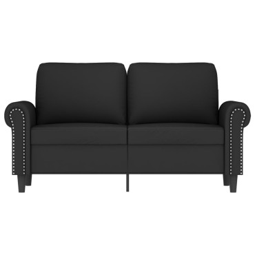 vidaXL Καναπές Διθέσιος Μαύρο Βελούδινος 152x77x80cm 1 τεμ.