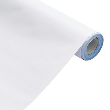 vidaXL Αυτοκόλλητο Επίπλων Ματ Λευκό 90 x 500 εκ. από PVC