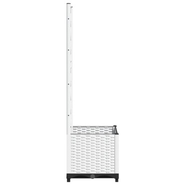 vidaXL Ζαρντινιέρα Κήπου με Καφασωτό Λευκή 40x40x136εκ. Πολυπροπυλένιο