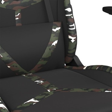 vidaXL Καρέκλα Gaming Μαύρο/Παραλλαγή από Συνθετικό Δέρμα 67x64x(116-127)cm 1 τεμ.
