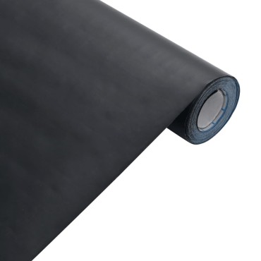 vidaXL Αυτοκόλλητο Επίπλων Ματ Μαύρο 90 x 500 εκ. από PVC