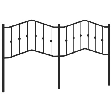 vidaXL Κεφαλάρι Μαύρο Μεταλλικό 166x4x98cm 1 τεμ.