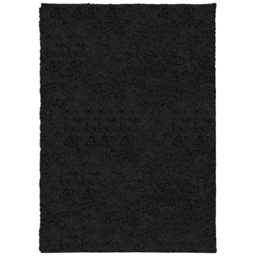 vidaXL Χαλί Shaggy PAMPLONA με Ψηλό Πέλος Μοντέρνο Μαύρο 120x170cm