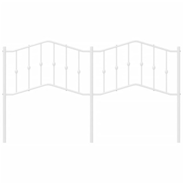 vidaXL Κεφαλάρι Λευκό Μεταλλικό 166x4x98cm 1 τεμ.