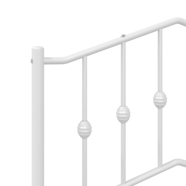 vidaXL Κεφαλάρι Λευκό Μεταλλικό 166x4x98cm 1 τεμ.