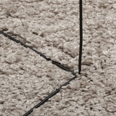 vidaXL Χαλί Shaggy PAMPLONA με Ψηλό Πέλος Μοντέρνο Μπεζ 140x200cm