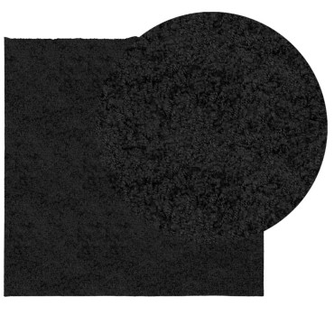 vidaXL Χαλί Shaggy PAMPLONA με Ψηλό Πέλος Μοντέρνο Μαύρο 160x110cm