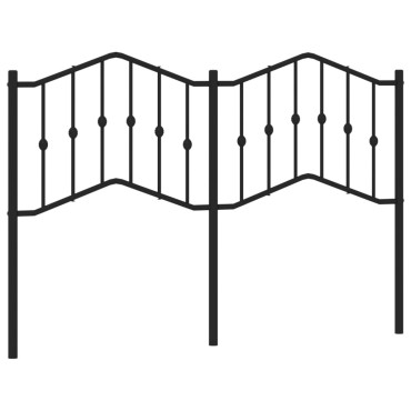 vidaXL Κεφαλάρι Μαύρο Μεταλλικό 146x4x98cm 1 τεμ.