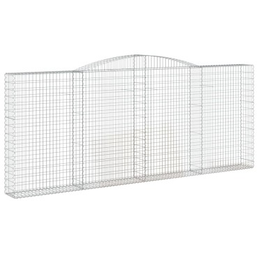 vidaXL Συρματοκιβώτια Τοξωτά 4 τεμ. 400x30x160/180 εκ. Γαλβαν. Ατσάλι