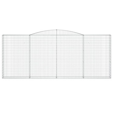 vidaXL Συρματοκιβώτια Τοξωτά 4 τεμ. 400x30x160/180 εκ. Γαλβαν. Ατσάλι