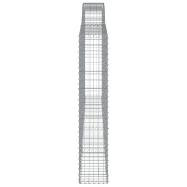 vidaXL Συρματοκιβώτια Τοξωτά 4 τεμ. 400x30x160/180 εκ. Γαλβαν. Ατσάλι