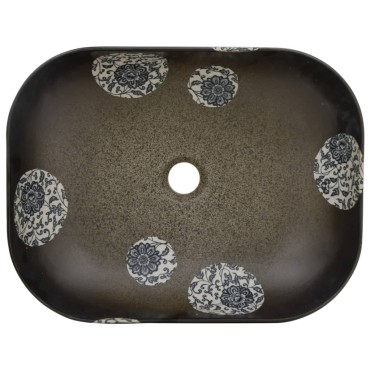 vidaXL Νιπτήρας Ορθογώνιος Πολύχρωμος 48x37,5x13,5 εκ. Κεραμικός