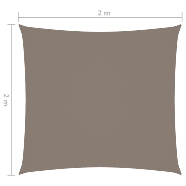 vidaXL Πανί Σκίασης Τετράγωνο Taupe 2 x 2 μ. από Ύφασμα Oxford