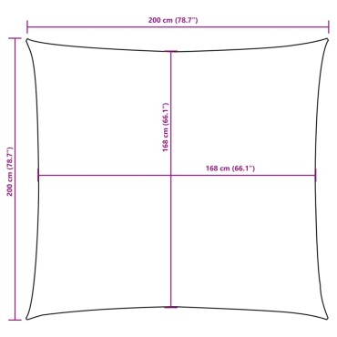 vidaXL Πανί Σκίασης Τετράγωνο Taupe 2 x 2 μ. από Ύφασμα Oxford