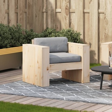 vidaXL Καναπές Κήπου 79x60x62cm από Μασίφ Ξύλο Πεύκου