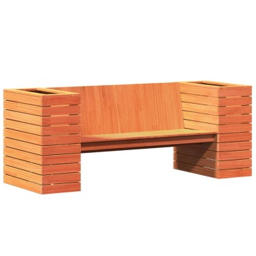 vidaXL Ζαρντινιέρα Παγκάκι Καφέ 167,5x60x65cm Μασίφ Ξύλο Πεύκου
