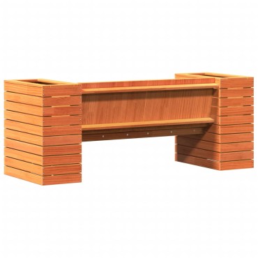 vidaXL Ζαρντινιέρα Παγκάκι Καφέ 167,5x60x65cm Μασίφ Ξύλο Πεύκου