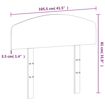 vidaXL Κεφαλάρι Λευκό από Μασίφ Ξύλο Πεύκου 105,5x3,5x81cm 1 τεμ.