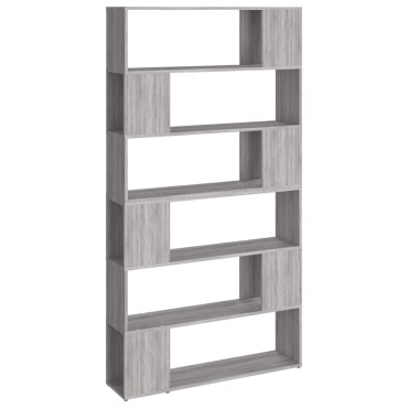 vidaXL Βιβλιοθήκη/Διαχωριστικό Χώρου Γκρι Sonoma 100x24x188cm 1 τεμ.