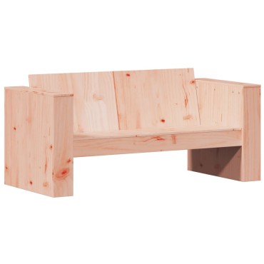 vidaXL Καναπές Κήπου Διθέσιος 134x60x62cm Μασίφ Ξύλο Ψευδοτσούγκας