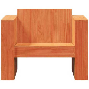 vidaXL Καναπές Κήπου Καφέ Κεριού 79x60x62cm από Μασίφ Ξύλο Πεύκου