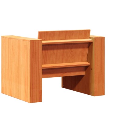 vidaXL Καναπές Κήπου Καφέ Κεριού 79x60x62cm από Μασίφ Ξύλο Πεύκου