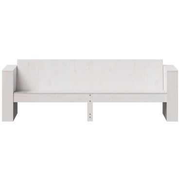 vidaXL Καναπές Κήπου Τριθέσιος Λευκός 189x60x62cm Μασίφ Ξύλο Πεύκου