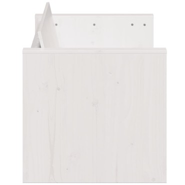 vidaXL Καναπές Κήπου Τριθέσιος Λευκός 189x60x62cm Μασίφ Ξύλο Πεύκου