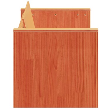 vidaXL Καναπές Κήπου Τριθέσιος Καφέ 189x60x62cm Μασίφ Ξύλο Πεύκου