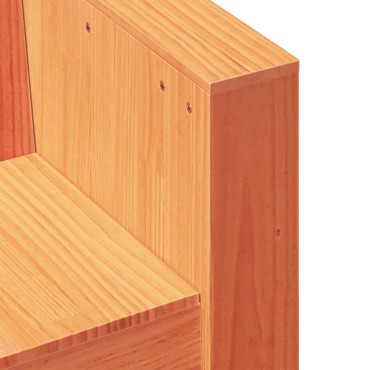 vidaXL Καναπές Κήπου Τριθέσιος Καφέ 189x60x62cm Μασίφ Ξύλο Πεύκου