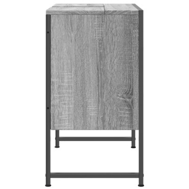 vidaXL Ντουλάπι Νιπτήρα Μπάνιου Γκρι Sonoma 60x33x60cm Επεξ. Ξύλο 1 τεμ.