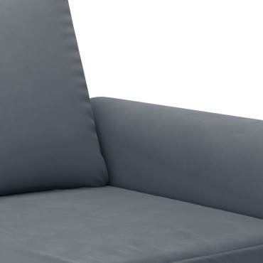 vidaXL Πολυθρόνα Σκούρο Γκρι Βελούδινη 92x77x80cm 1 τεμ. Γωνιακός