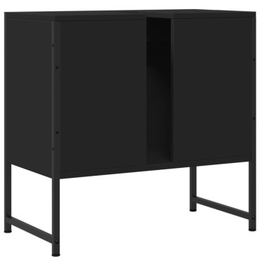 vidaXL Ντουλάπι Νιπτήρα Μπάνιου Μαύρο 60x33x60cm Επεξεργασμένο Ξύλο 1 τεμ.