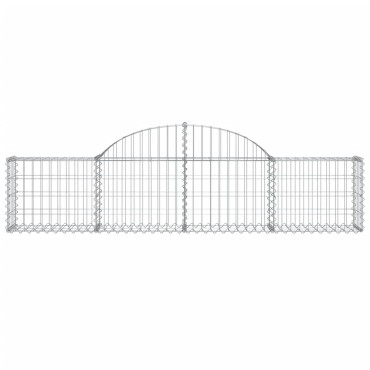 vidaXL Συρματοκιβώτια Τοξωτά 15 τεμ. 200x30x40/60 εκ. Γαλβαν. Ατσάλι