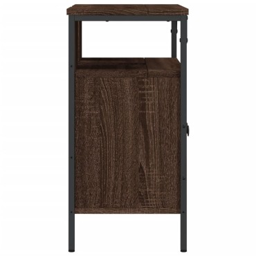 vidaXL Ντουλάπι Νιπτήρα Μπάνιου Καφέ Δρυς 60x30x60cm Επεξ. Ξύλο 1 τεμ.