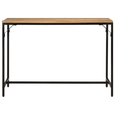 vidaXL Τραπεζαρία 110x55x75cm Μασίφ Ακατέργαστο Ξύλο Μάνγκο/Σίδηρο 1 τεμ.