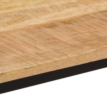 vidaXL Τραπεζαρία 110x55x75cm Μασίφ Ακατέργαστο Ξύλο Μάνγκο/Σίδηρο 1 τεμ.