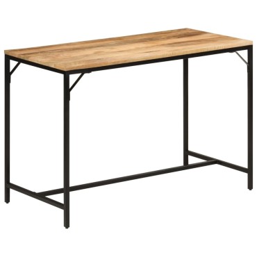 vidaXL Τραπεζαρία 110x55x75cm Μασίφ Ακατέργαστο Ξύλο Μάνγκο/Σίδηρο 1 τεμ.