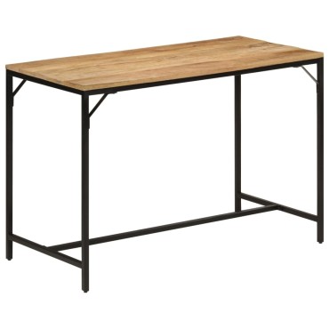 vidaXL Τραπεζαρία 110x55x75cm Μασίφ Ακατέργαστο Ξύλο Μάνγκο/Σίδηρο 1 τεμ.