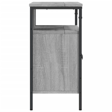 vidaXL Ντουλάπι Νιπτήρα Μπάνιου Γκρι Sonoma 60x30x60cm Επεξ. Ξύλο 1 τεμ.