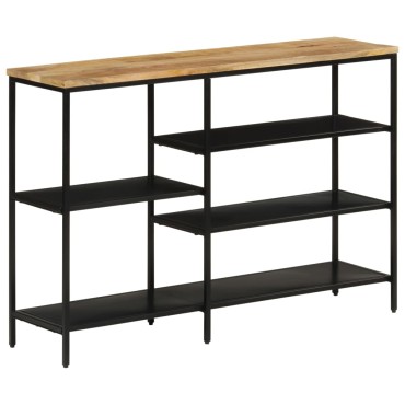 vidaXL Τραπέζι Κονσόλα 110x30x75cm Μασίφ Ακατ. Ξύλο Μάνγκο/Σίδηρο 1 τεμ.