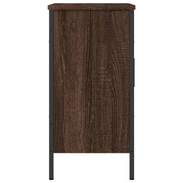 vidaXL Ντουλάπι Νιπτήρα Μπάνιου Καφέ Δρυς 60x30x60cm Επεξ. Ξύλο 1 τεμ.