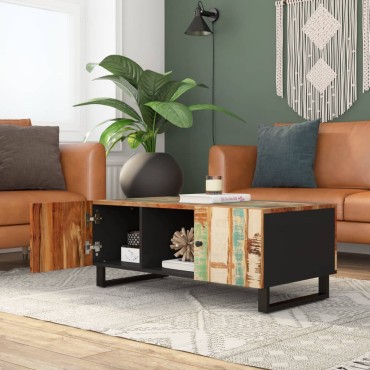 vidaXL Τραπεζάκι Σαλονιού 100x54x40cm Μασίφ Ανακυκλ. Ξύλο & Επεξ. Ξύλο 1 τεμ.